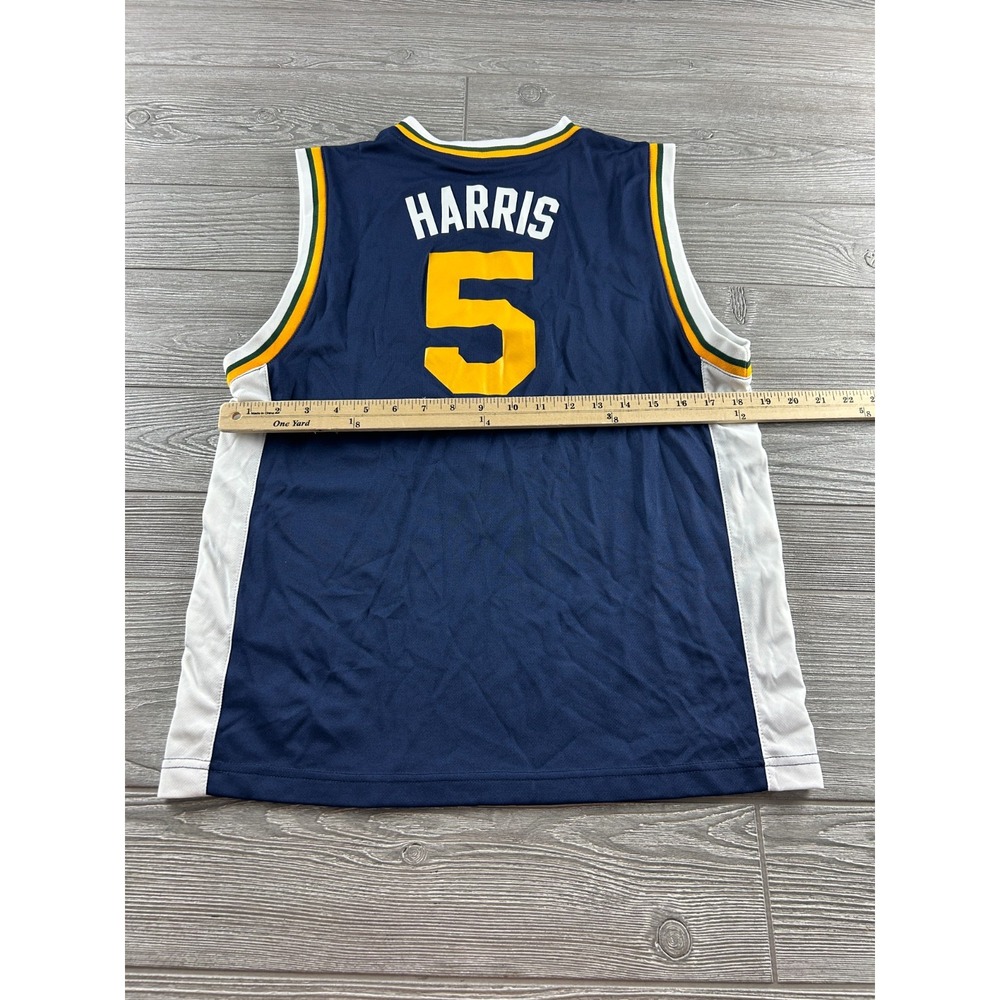 Adidas Utah Jazz Devin Harris 5 Basketball Jersey Blue Youth Large NBA - Picture 6 of 11